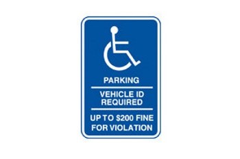 Imágen de Brady Aluminio Rectángulo Azul Inglés Señal de acceso al edificio y aparcamiento deshabilitado 103761 (Imagen principal del producto)
