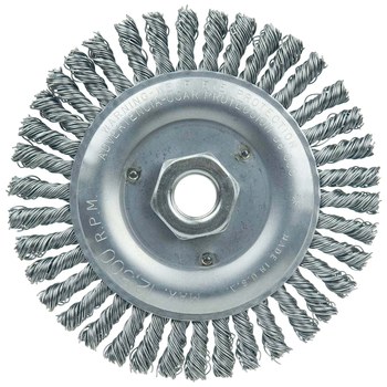 Weiler Vortec Pro 36295 Cepillo de rueda - Anudado - Circular trenzado Acero cerda