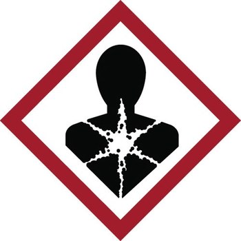 Imágen de Brady Blanco/negro/rojo Diamante Poliéster 121195 Etiqueta de peligro de salud (Imagen principal del producto)