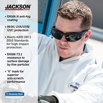 Ansell KleenGuard V50 Policarbonato Lentes de seguridad estándar lente Humo - Marco envolvente - 036000-25675
