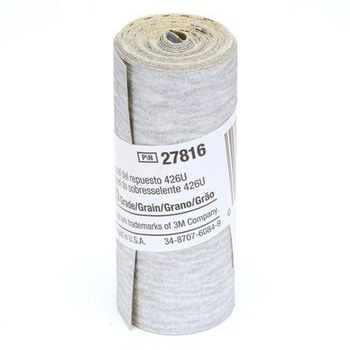 3M Stikit Rollo de lijado 27816 - 2 1/2 pulg. x 100 pulg. - Carburo de silicio - 320 - Extrafino