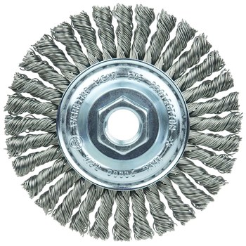 Weiler Wolverine 36218 Cepillo de rueda - Anudado - Circular trenzado Acero cerda