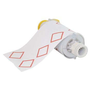 Imágen de Brady Rojo sobre blanco Transferencia térmica 130776 Rollo de etiquetas para impresora de transferencia térmica troquelado (Imagen principal del producto)