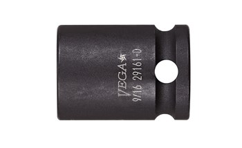 Vega Tools 20341-T 3/4 pulg. Largo Toma De Impacto - Acero S2 Modificado - accionamiento 3/8 pulg. Cuadrado - D - Redondeado - 1.2 pulg. Longitud - 01790