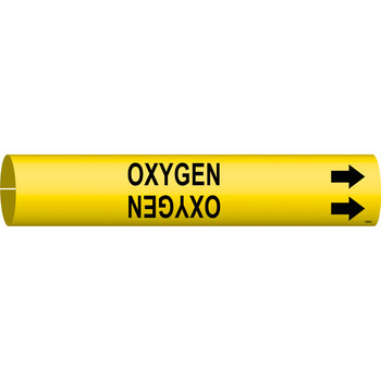 Imágen de Brady Bradysnap-On Negro sobre amarillo Plástico B4105- Marcador de tubería a presión (Imagen principal del producto)