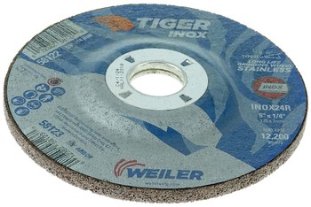Weiler Tiger inox Disco esmerilador 58123 - 5 pulg. - INOX - 24 - R