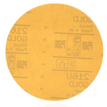 3M Hookit Recubierto Óxido de aluminio Amarillo Disco de velcro - Óxido de aluminio - 6 pulg. - P500 - Mediano - 00972