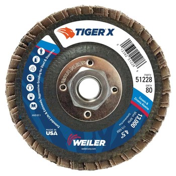 Weiler Tiger X Tipo 27 - 4 1/2 pulg. - 80 - 51228