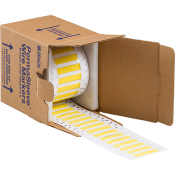Imágen de Brady Permasleeve Amarillo Termocontraíble, Autoextinguible Transferencia térmica 3PS-250-2-YL-S-2 Manga para impresora de transferencia térmica troquelada (Imagen principal del producto)