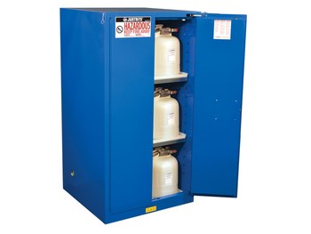 Justrite Sure-Grip EX Gabinete de almacenamiento de material peligroso 8660281 - 60 gal - Azul real - 16505
