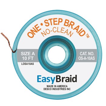 EasyBraid OS-A-10AS Trenza Desoldadora - 0.025 pulg. x 10 pies - easybraid os-a-10as