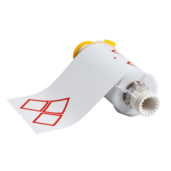Imágen de Brady Rojo sobre blanco Transferencia térmica 130774 Rollo de etiquetas para impresora de transferencia térmica troquelado (Imagen principal del producto)