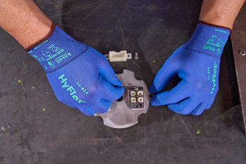 Ansell HyFlex 11814 Azul 10 Guantes de trabajo - Grado Automotriz, Maquinaria y equipos, Aeroespacial, Sustancia química - 076490-76113