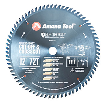 Imágen de Hoja de sierra circular Electro-Blu 612721C de Con la punta de carburo por 12 pulg., 1 pulg. de Amana (Imagen principal del producto)