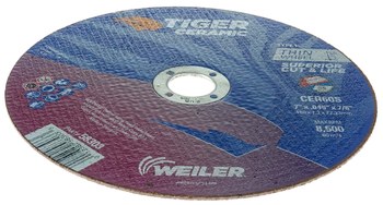 Weiler Tiger Ceramic Rueda de corte 58303 - Tipo 1 - Rueda recta - 7 pulg. - Cerámico - 60 - S