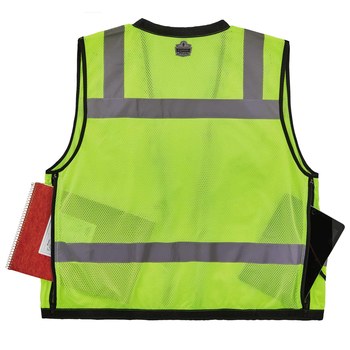 Ergodyne GloWear 8253HDZ Chaleco de alta visibilidad 23325 - tamaño Grande/XG - Poliéster - Lima - ANSI clase 2