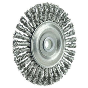 Weiler Roughneck 08954 Cepillo de rueda - Anudado - Circular trenzado Acero inoxidable cerda