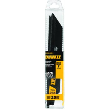 Imágen de Hoja de sierra de sable para corte de metales 2X DWA4188B25 de Acero de alta velocidad 8 pulg. por de DEWALT (Imagen principal del producto)