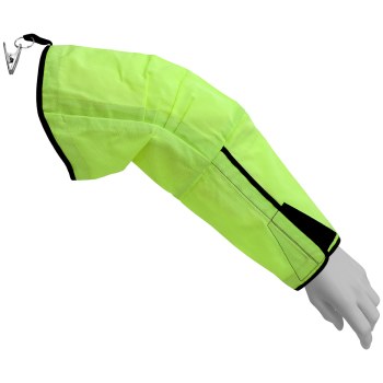 Global Glove Samurai Glove Manga de brazo resistente a cortes TKHV19W - 19 pulg. - Tuffkut - HV AMARILLO/VERDE - tkhv19w
