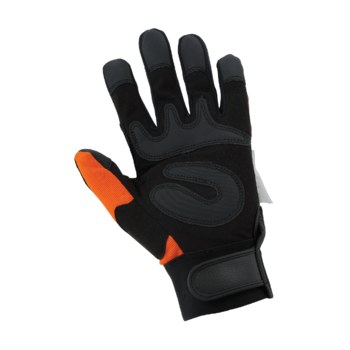 Global Glove Hot Rod h9000VIS Negro/Naranja/Blanco Grande Cuero sintético Cuero sintético Guantes de trabajo - hr9000vis lg