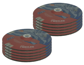 Weiler Tiger AO Rueda de desbaste con centro hundido 68374 - 9 pulg. - Óxido de aluminio - 30 - T