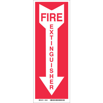 Imágen de Brady Bradyglo B-347 Poliéster/poliestireno Rectángulo Blanco Inglés Cartel de equipo de fuego 85460 (Imagen principal del producto)