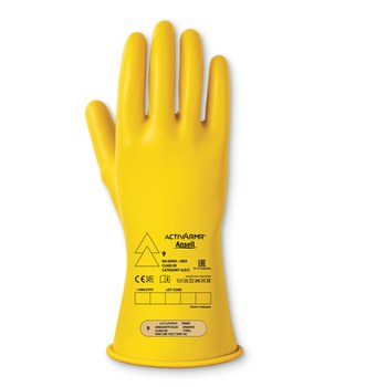 Ansell Marigold Industrial Amarillo 9 Látex Caucho natural Caucho natural Guantes de mecánico - Longitud 11 pulg. - 076490-13749