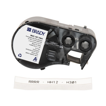 Brady PermaSleeve M4C-187-7641 Tubo termocontraíble - 5.5 pies - Poliolefina - Negro sobre blanco