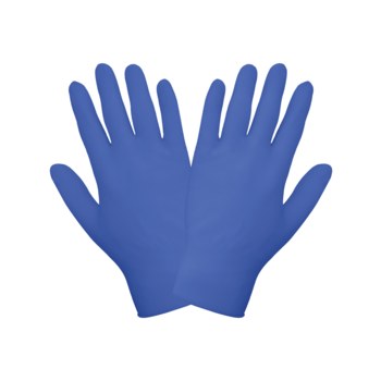 Global Glove Azul real Grande Nitrilo Guantes desechables - Grado Industrial - acabado Dedos texturizados - Longitud 9.5 pulg. - 810033-29102