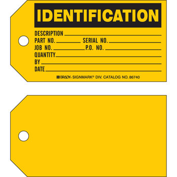 Imágen de Brady Negro sobre amarillo Cartulina 86740 Etiqueta de estado de producción (Imagen principal del producto)