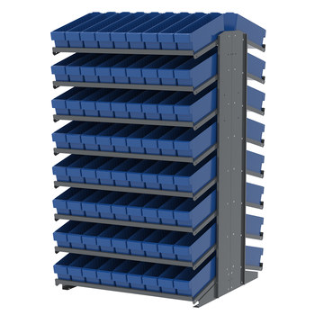 Imagen de Akro-mils APRD18148 1800 lb Azul Gris Revestido en polvo Acero 16 ga Doble cara Bastidor fijo (Imagen principal del producto)