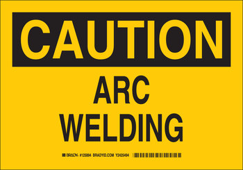 Imágen de Brady B-555 Aluminio Rectángulo Amarillo Inglés Cartel de relámpago de arco eléctrico 125892 (Imagen principal del producto)