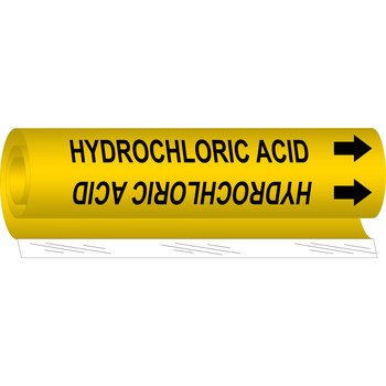 Imágen de Brady Negro sobre amarillo Poliéster Alta visibilidad 5712-I Marcador de tubería de envoltura (Imagen principal del producto)