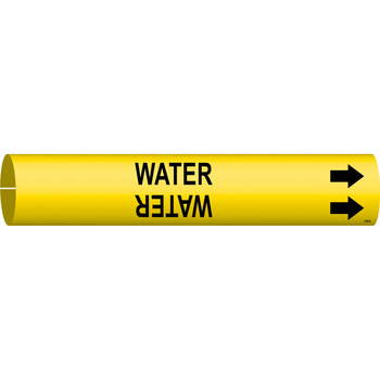 Imágen de Brady Bradysnap-On Negro sobre amarillo Plástico B4154- Marcador de tubería a presión (Imagen principal del producto)