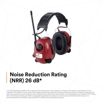 3M Peltor Alerta M2RX7A2-01 Rojo-negro Auriculares de radio unidireccional - 26 dB NRR - 318640-05542