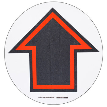 Imágen de Brady Toughstripe B-534 Poliéster Círculo Blanco Cartel de sensibilización de seguridad 104489 (Imagen principal del producto)