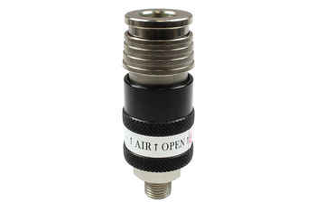Imágen de Acoplador de escape de seguridad 2- en -1 581USE de Acero Cromado & Aluminio por 3/8 pulg. de Coilhose (Imagen principal del producto)