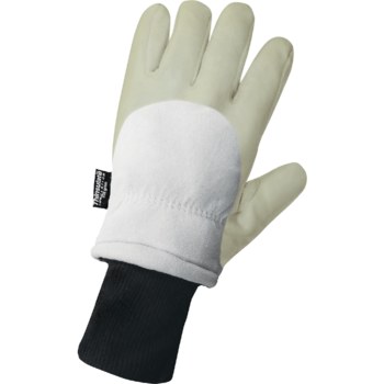 Global Glove 2800GLP Blanco Grande Cuero Dividir Piel de cabra Guantes para condiciones frías - Insulación Thinsulate - 2800glp lg