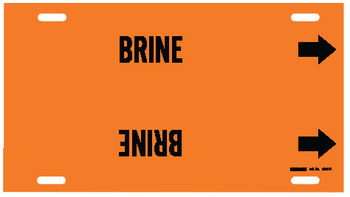 Imágen de Brady Negro sobre naranja Plástico 4304-F Marcador de tubería con correa (Imagen principal del producto)
