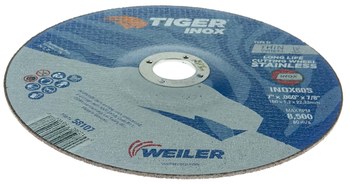 Weiler Tiger inox Rueda de corte 58107 - Tipo 27 - rueda de centro hundido - 7 pulg. - 60 - S