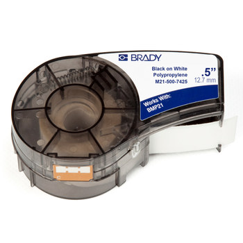 Imágen de Brady Blanco Polipropileno Transferencia térmica 21-500-7425M Cartucho para impresora de transferencia térmica troquelado (Imagen principal del producto)