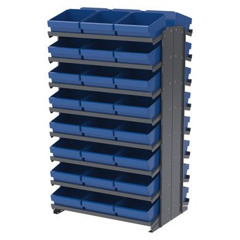 Imagen de Akro-mils APRD112 800 lb Azul Gris Revestido en polvo Acero 16 ga Doble cara Bastidor fijo (Imagen principal del producto)