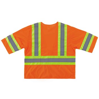 Ergodyne Glowear 8330Z Chaleco de alta visibilidad 22175 - tamaño Grande/XG - Poliéster - Naranja de alta visibilidad - ANSI clase 3