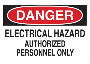 Imágen de Brady B-120 Poliéster reforzado con fibra de vidrio Rectángulo Blanco Inglés Cartel de seguridad eléctrica 95357 (Imagen principal del producto)