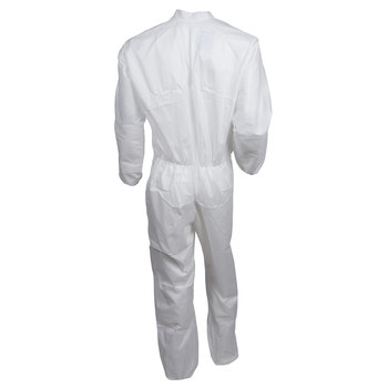 Ansell KleenGuard Overoles resistentes a productos químicos A30 35738 - tamaño Pequeño - Microfuerza - Blanco