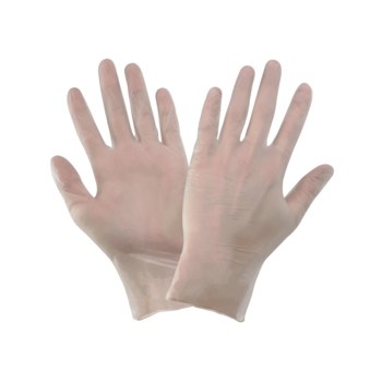 Global Glove 505PF Blanco Grande Vinilo Guantes desechables - Grado Industrial - 505pf lg