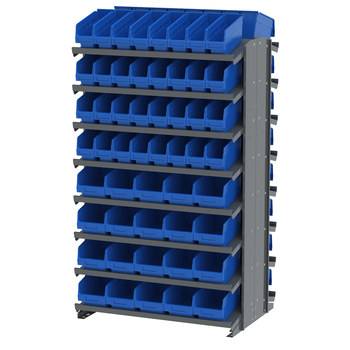 Imagen de Akro-mils APRDAST00 APRDAST 800 lb Azul/Verde/Rojo/Blanco/Amarillo Gris Revestido en polvo Acero 16 ga Doble cara Bastidor fijo (Imagen principal del producto)