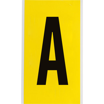Imágen de Brady 34 Series Negro sobre amarillo Interior Paño de vinilo 34 Series Carta 3470-A Etiqueta en forma de letra (Imagen principal del producto)