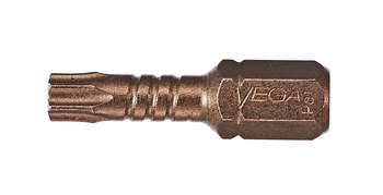 Vega Tools Impactech 40 TORX Insertar Broca impulsora P125T40A - Acero S2 Modificado - 1 pulg. Longitud - Bronce Gunmetal acabado - 02131