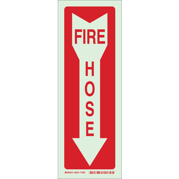Imágen de Brady Bradyglo B-347 Poliéster/poliestireno Rectángulo Inglés Cartel de equipo de fuego 85476 (Imagen principal del producto)